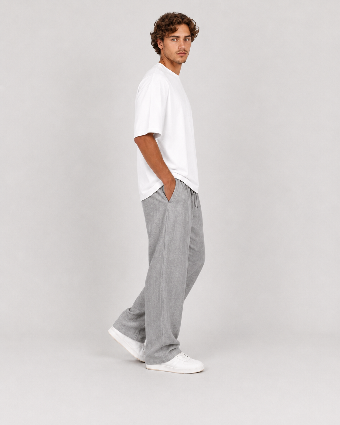 Grey Linen Pants