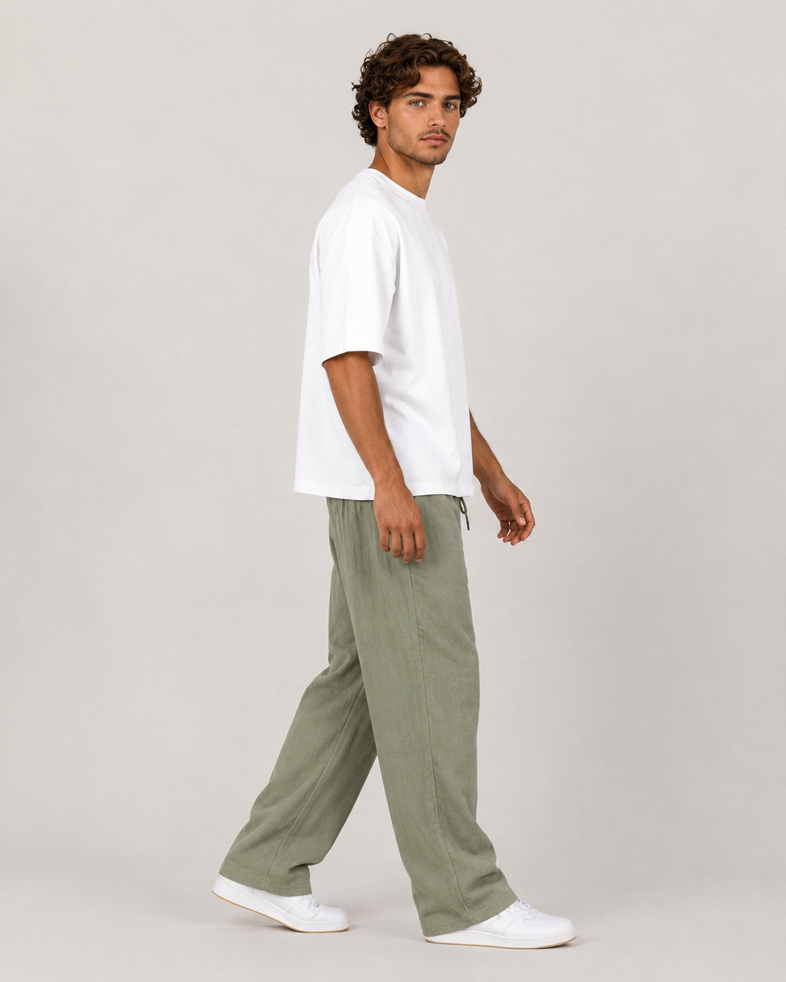 Khaki Linen Pants